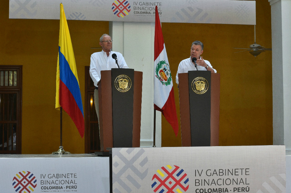 Los convenios acordados por Santos y Kuczynski en IV Gabinete Binacional