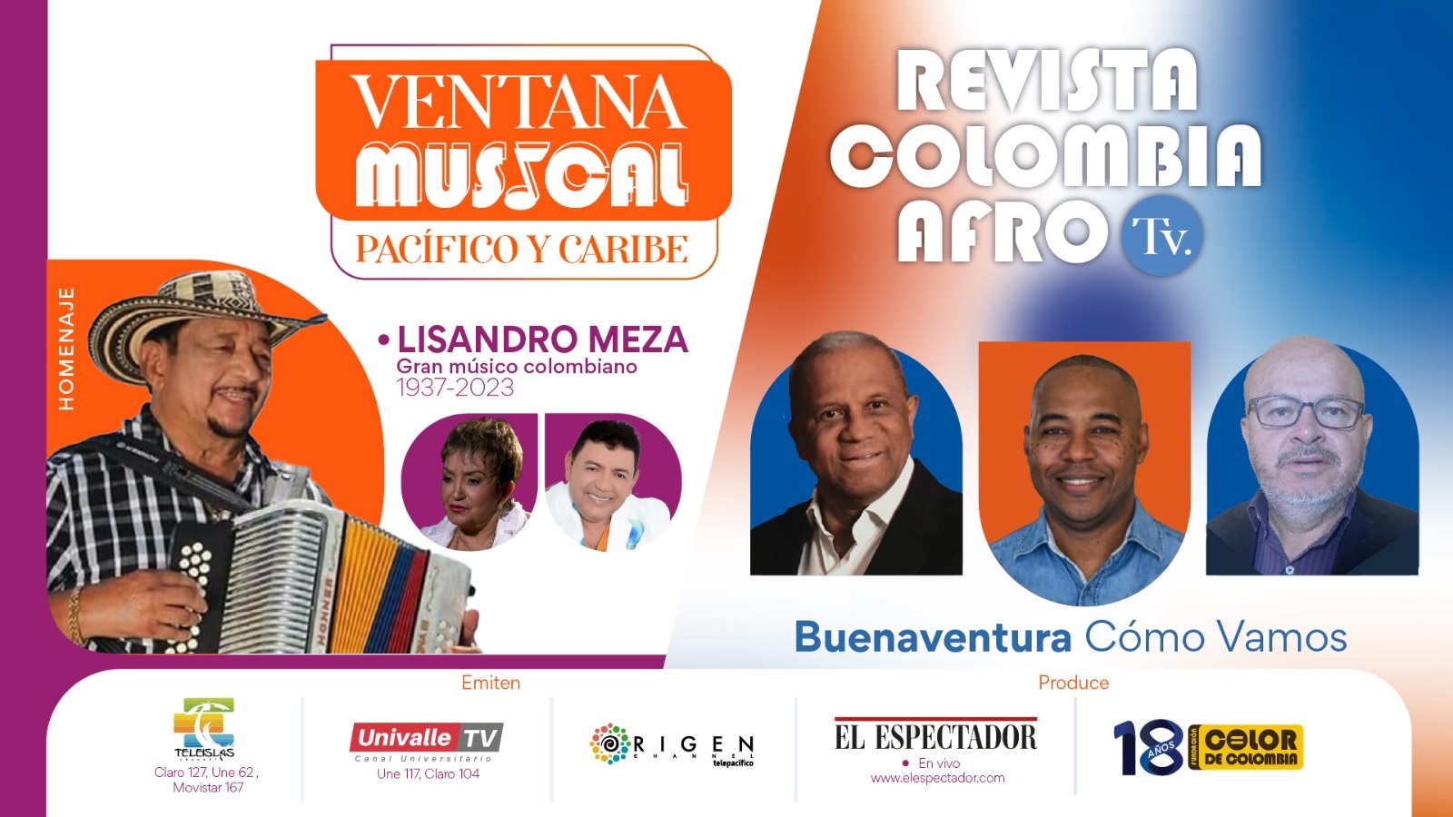 Ventana musical Pacífico y Caribe: homenaje a Lisandro Meza