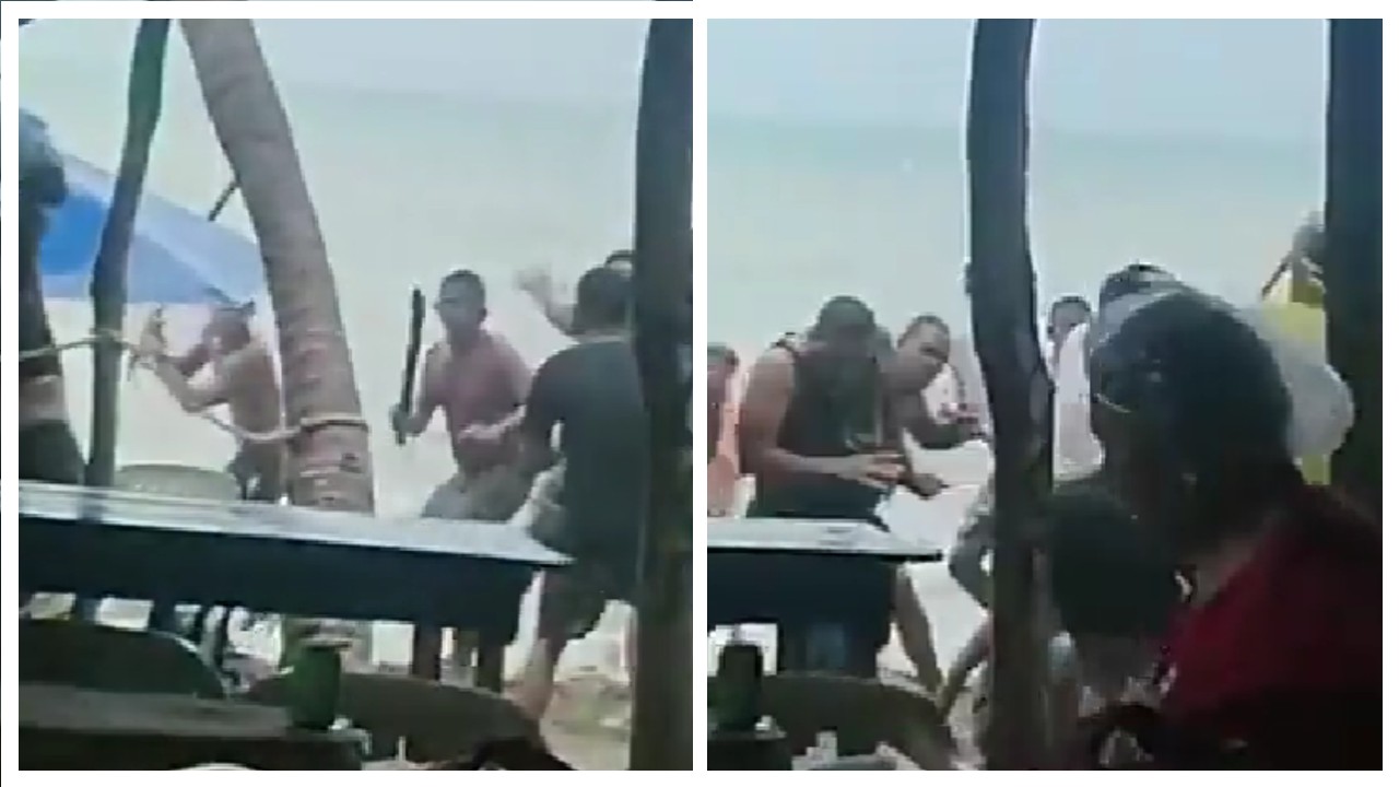Lo que se sabe de la violenta riña con machetes en playa San Verónica, Atlántico