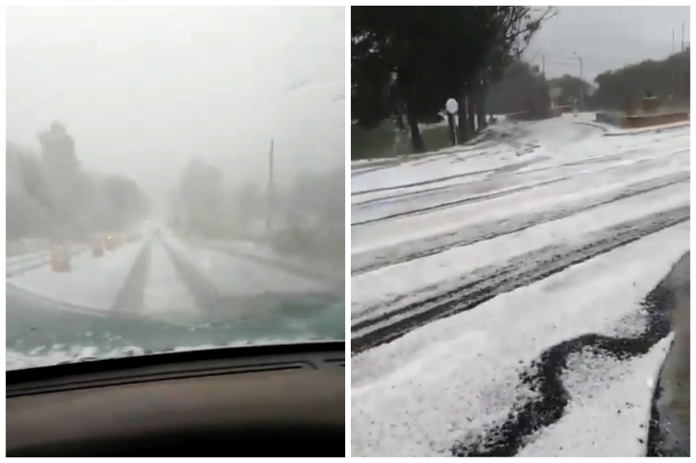 Emergencia por fuerte granizada en La Calera