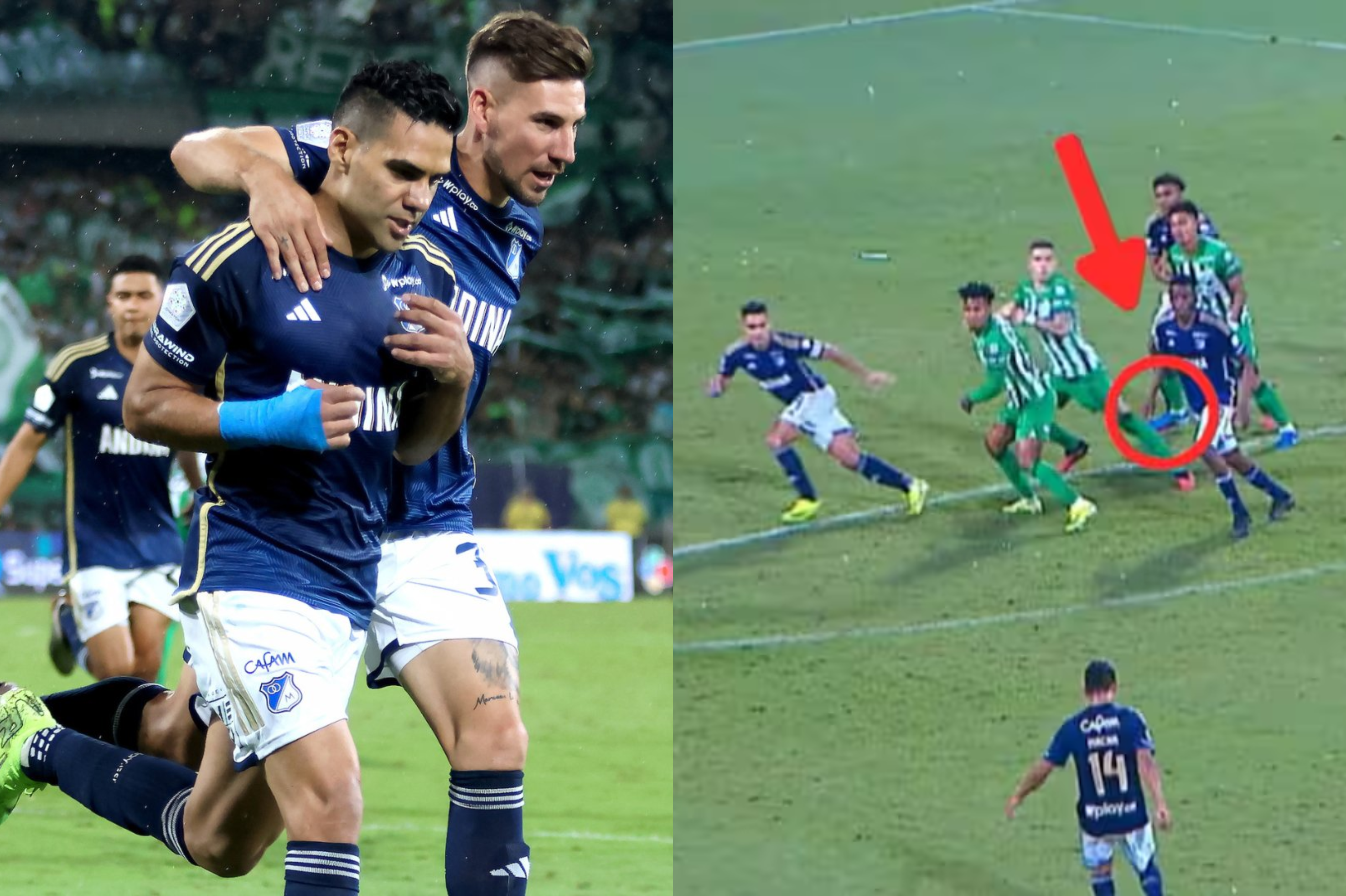 Nueva foto resolvería polémica de fuera de lugar de Falcao en Nacional-Millonarios