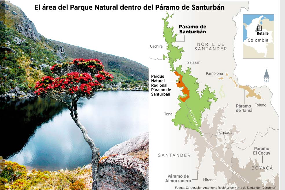 Piden reducir el páramo de Santurbán