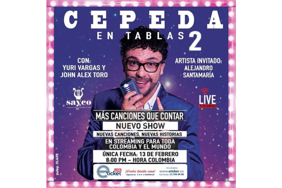 Cepeda contará las historias que lo inspiraron a crear las canciones.