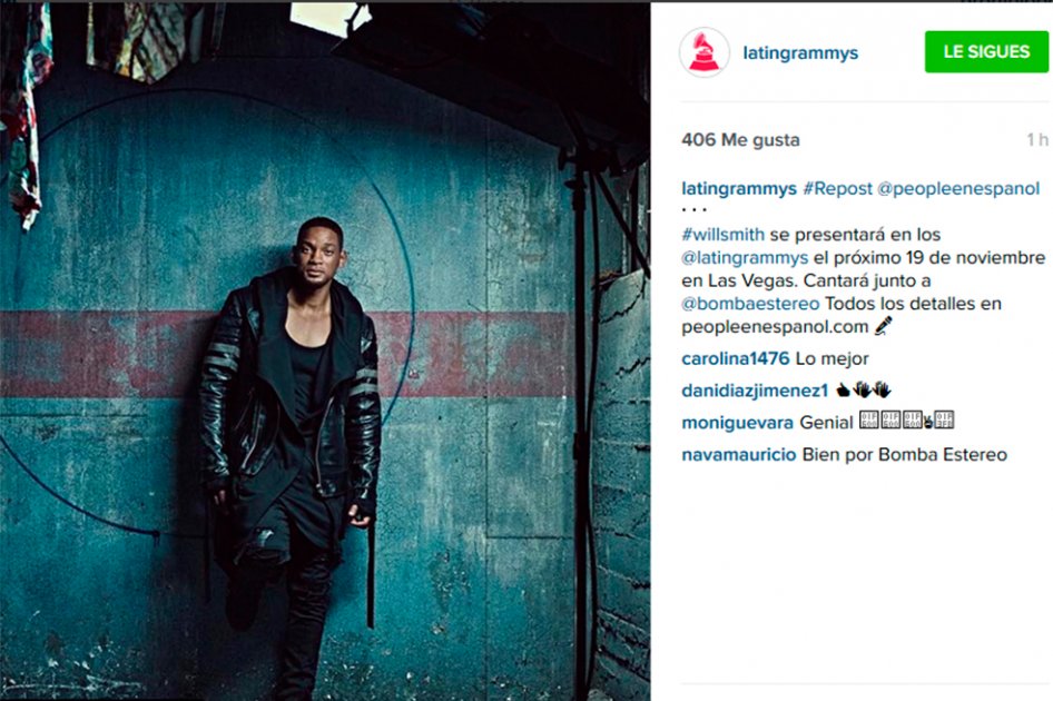 Tomada de Instagram.com/latingrammys