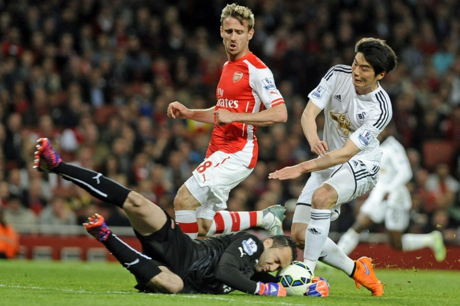 David Ospina no pudo evitar la derrota del Arsenal contra el Swansea
