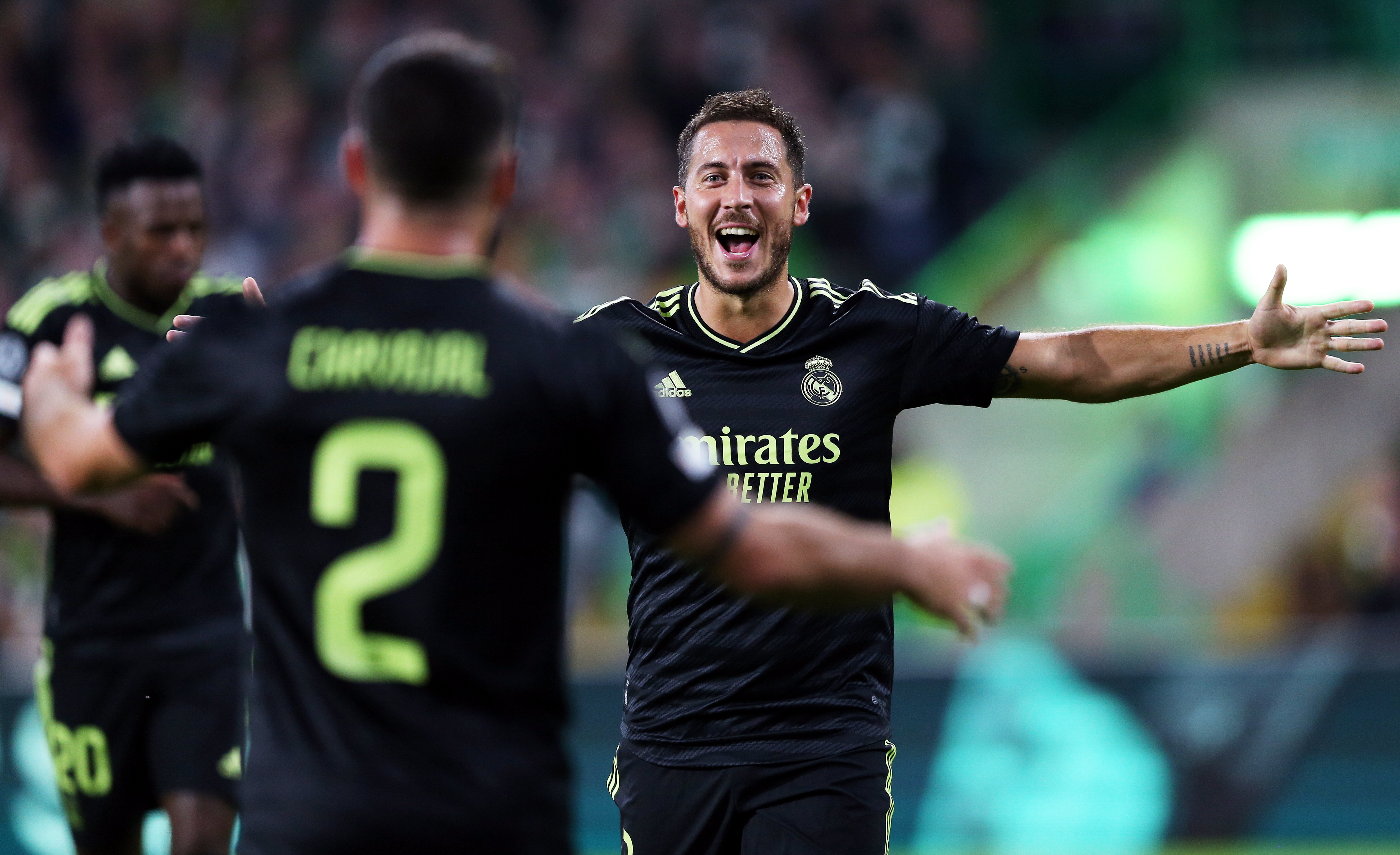 Hazard volvió al gol en la victoria del Real Madrid contra Celtic