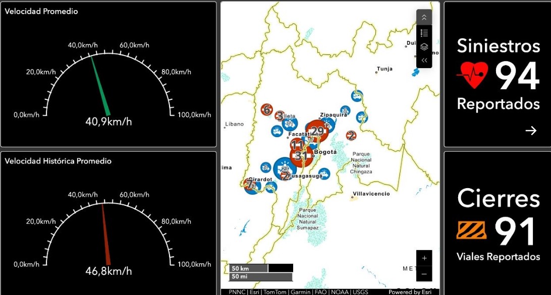 Esta app muestra en tiempo real la velocidad y riesgos en vías de Cundinamarca