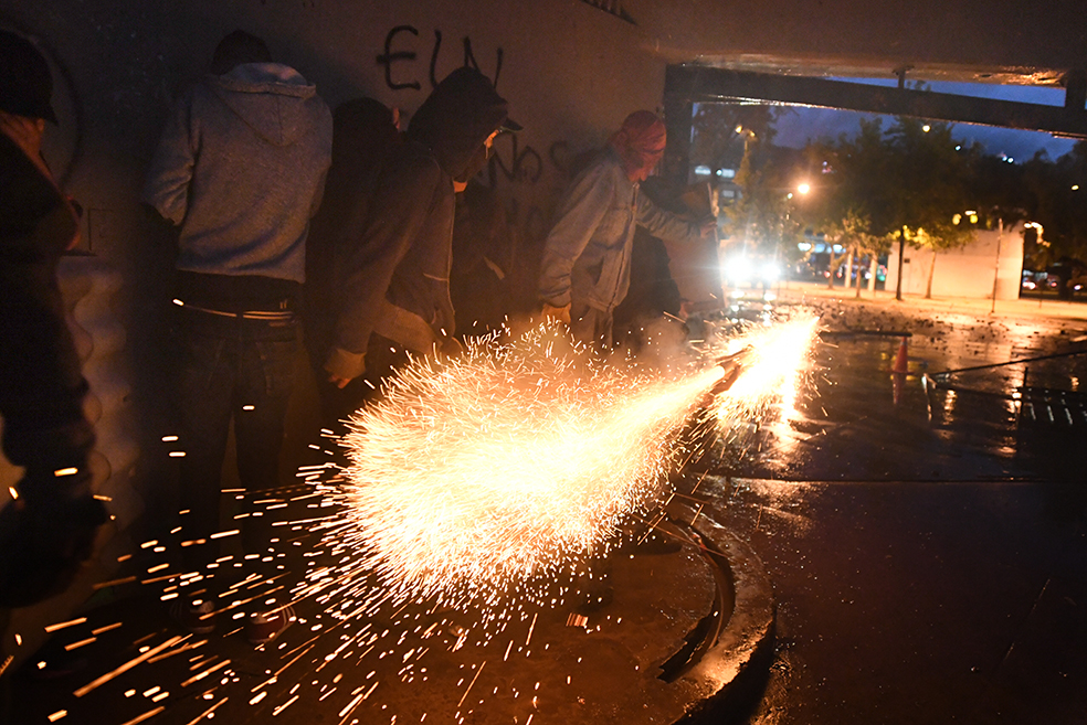 Con tensión en la U. Nacional, terminó el sexto día de protestas