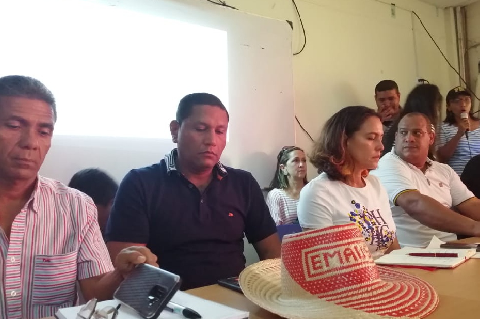 El gobernador (e) Wilbert Hernández Sierra y la Ministra de Justicia, Nancy Patricia GutiérrezCortesía
