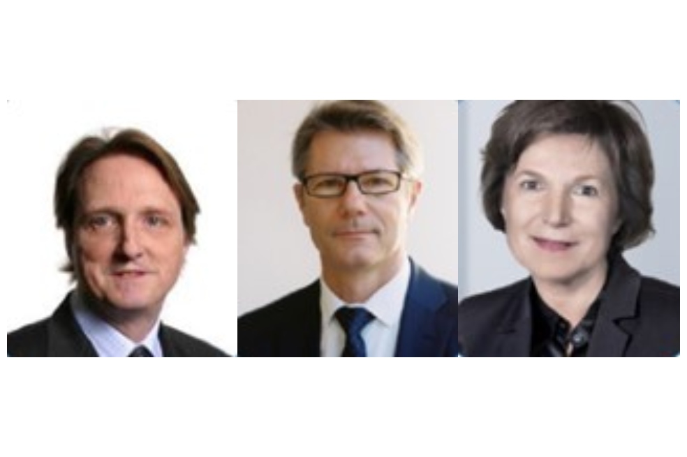 De izquierda a derecha, los abogados Rodman Bundy,  Jean-Marc Thouvenin y Laurence Boisson de Chazournes.