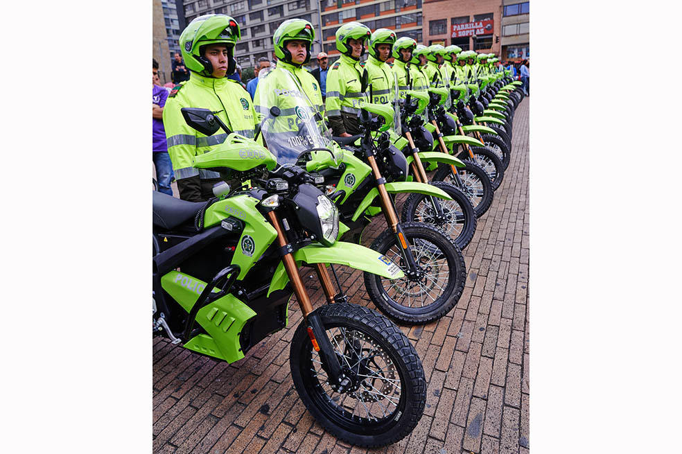 De las 100 motos entregadas en junio de 2013 a la Policía, 52 están en funcionamiento, 46 están pendientes de mantenimiento y dos siniestradas. / Fondo de Vigilancia