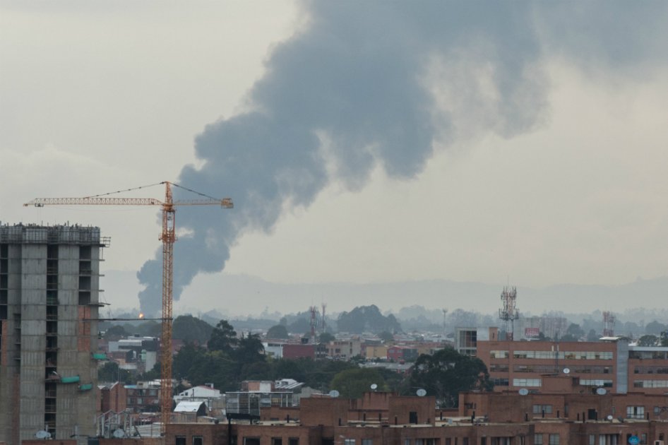 Controlado incendio en fábrica de químicos de Cundinamarca