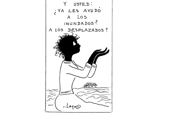 Desplazados e inundados