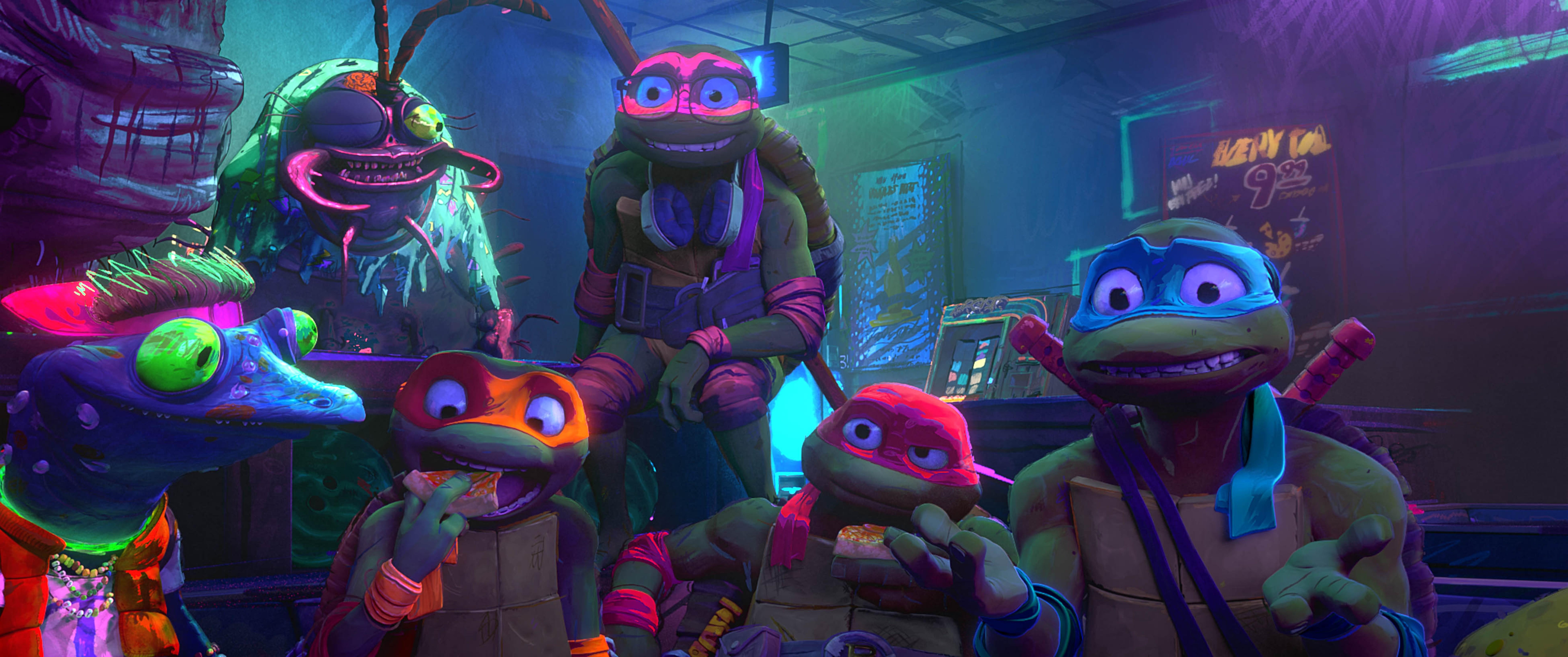 AME7454. LOS ÁNGELES (ESTADOS UNIDOS), 02/08/2023.- Fotografía cedida por Paramount Pictures que muestra un fragmento de la película "Teenage Mutant Ninja Turtles: Mutant Mayhem". Las Tortugas Ninja regresan a la pantalla grande con "Teenage Mutant Ninja Turtles: Mutant Mayhem", una cinta que explora el caos de la adolescencia con nostalgia y con una propuesta gráfica que busca expandir la diversidad en la animación.EFE/ Paramount Pictures / SOLO USO EDITORIAL/ SOLO DISPONIBLE PARA ILUSTRAR LA NOTICIA QUE ACOMPAÑA (CRÉDITO OBLIGATORIO)