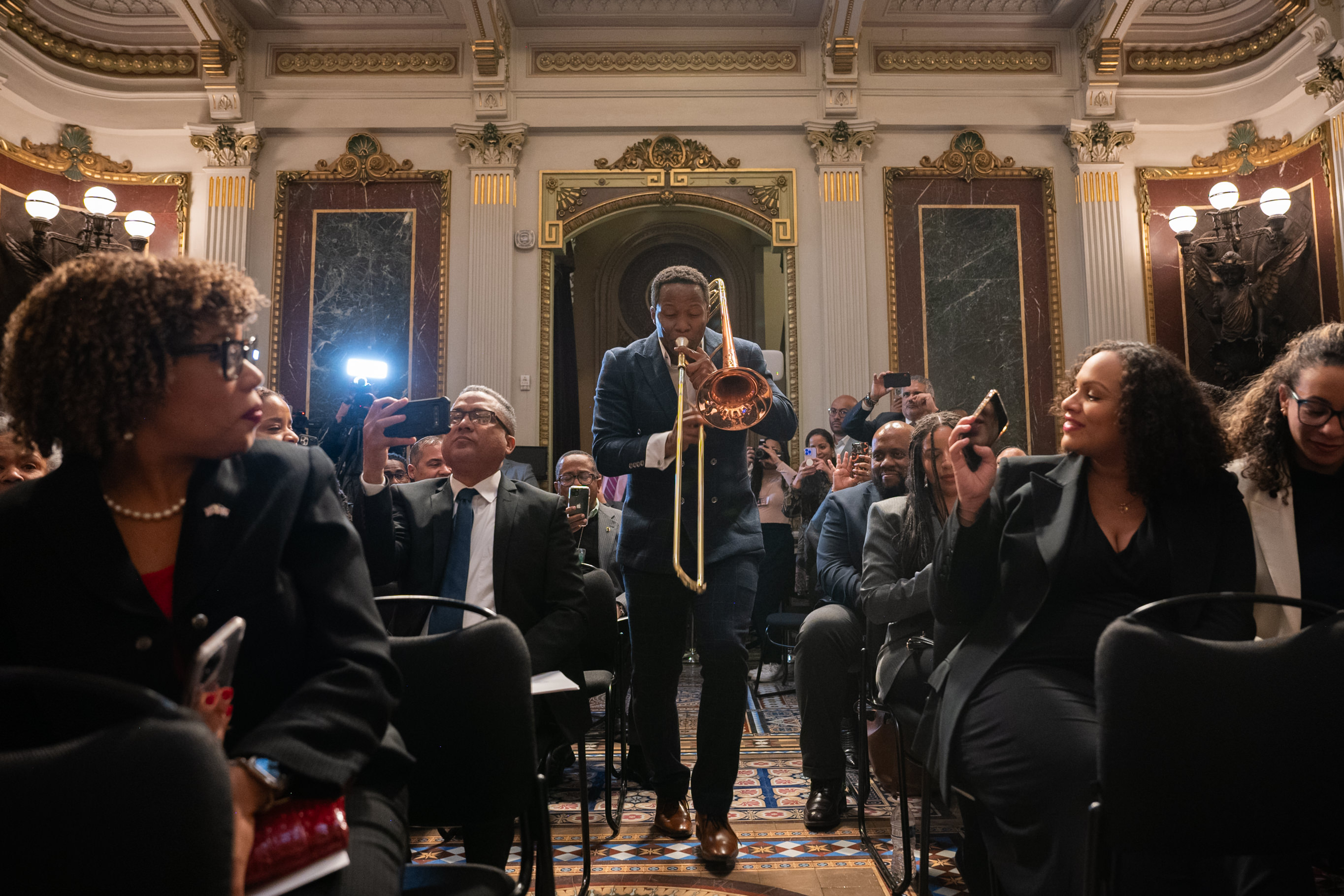 Mauro Castillo en la Casa Blanca.