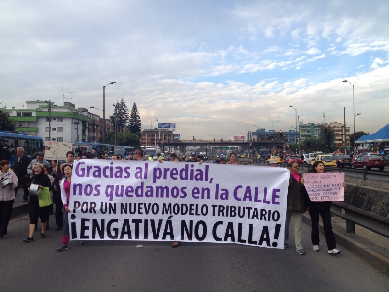 Los aumentos desproporcionados en el impuesto predial han generado protestas ciudadanas, como esta del 2015.