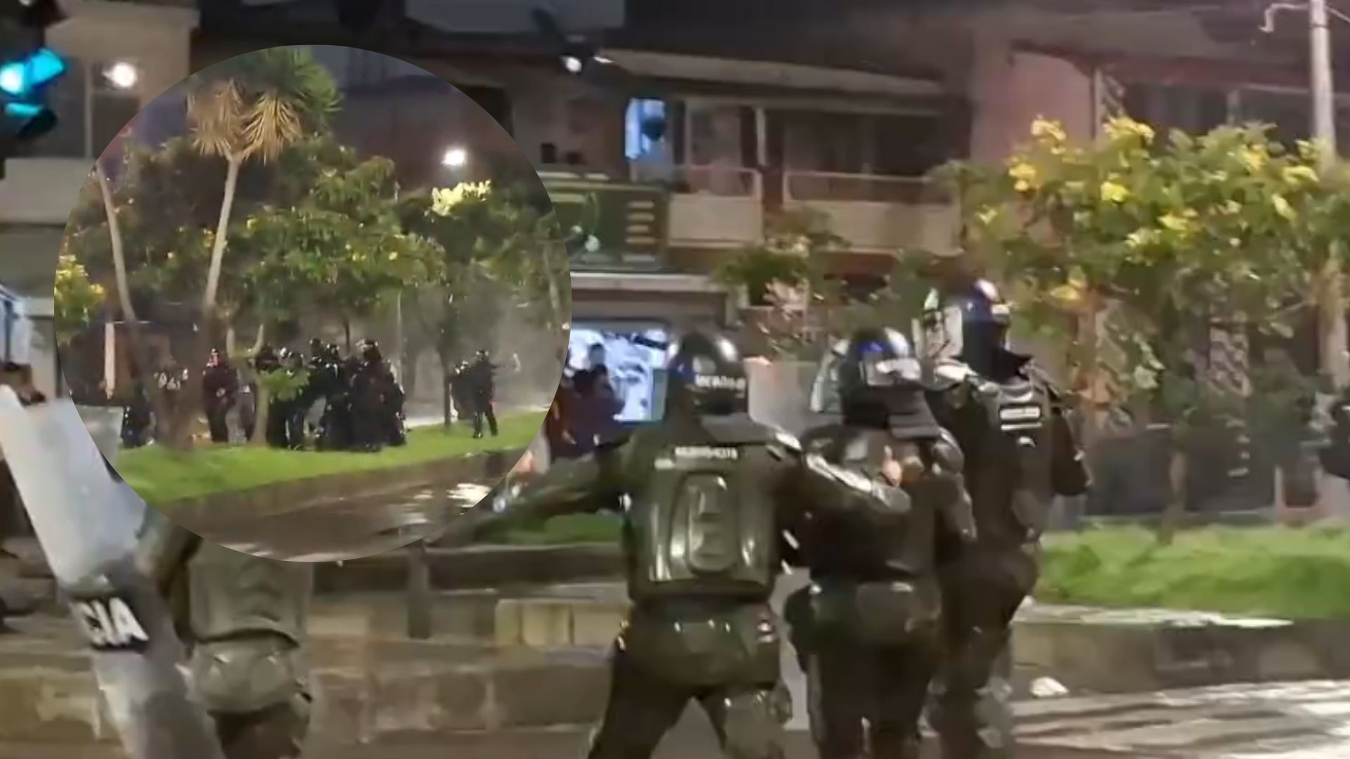 Enfrentamientos entre estudiantes y fuerza pública por presunto abuso a menor