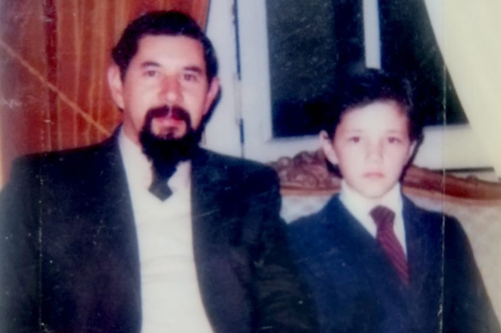 Recuerdos de padres e hijo: José Luis Díaz-Granados y Federico Díaz-Granados.