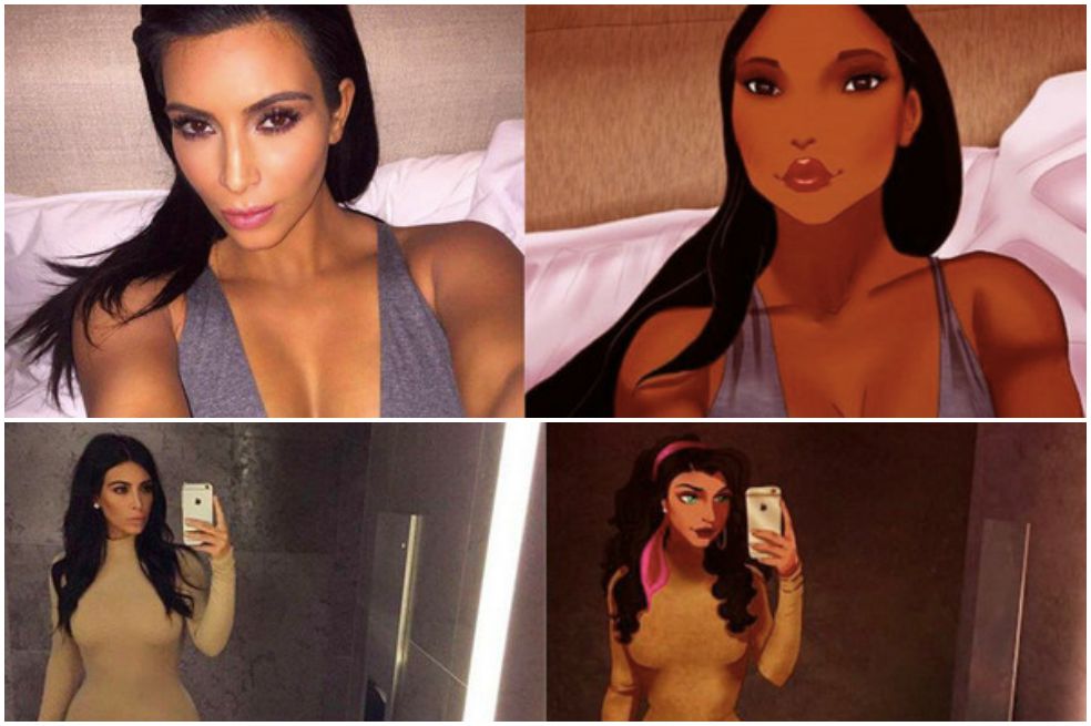 Kim Kardashian al mejor estilo de las princesas de Disney