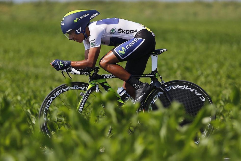 Nairo Quintana en el Tour de Francia de 2013, cuando vistió la camiseta de líder de los jóvenes. / EFE