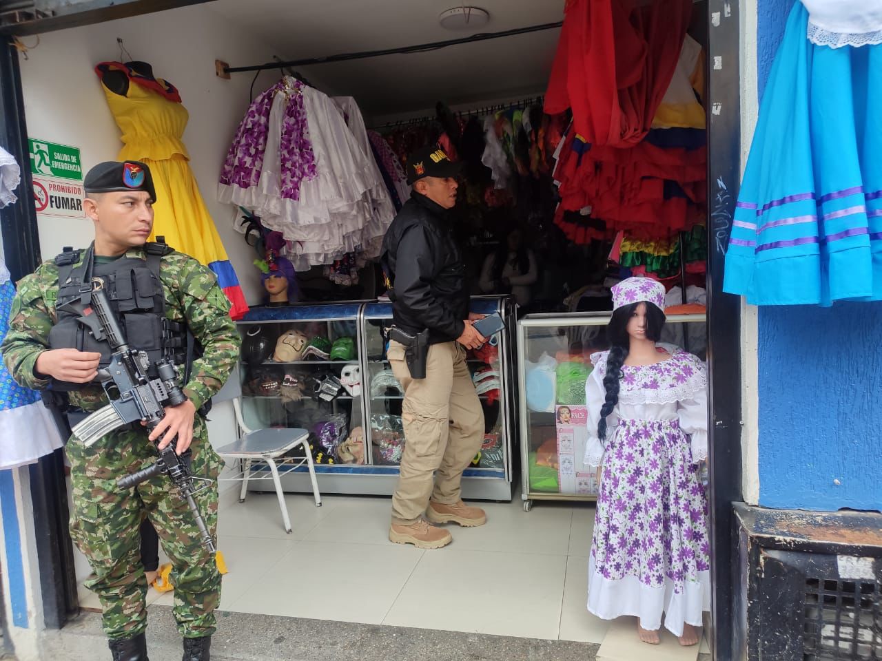 Gaula Militar hizo presencia en Usme, tras denuncias de extorsión a comerciantes