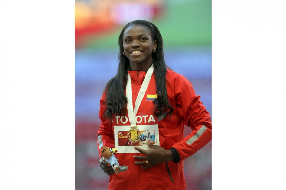 Caterine Ibargüen ganó la única medalla de oro para Latinoamérica en el Mundial de Atletismo de Moscú. Foto: Archivo Agencias.