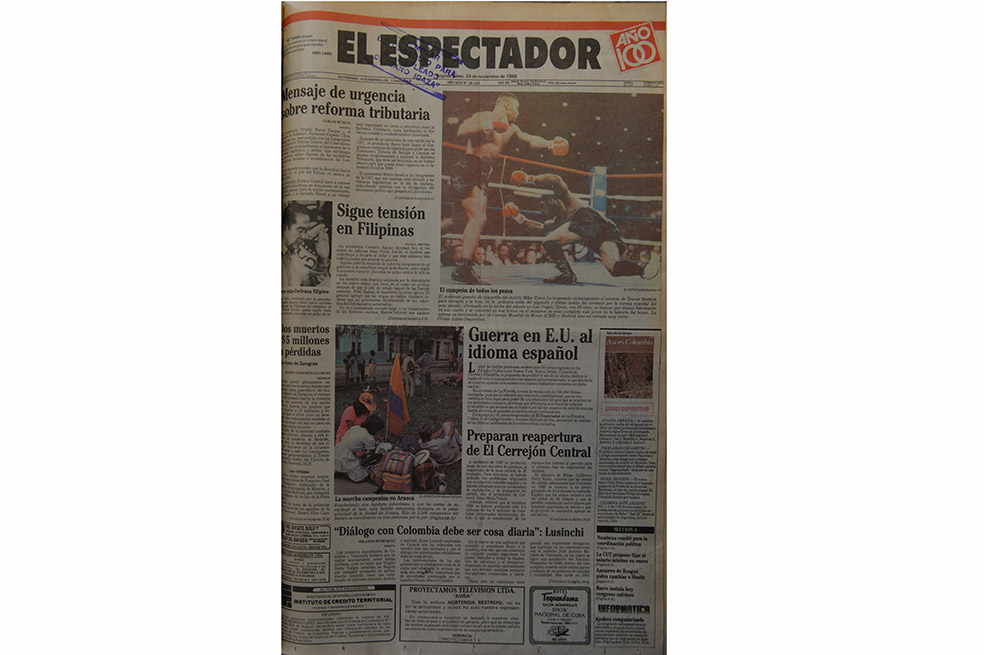 Estas eran las noticias del 24 de noviembre de 1986