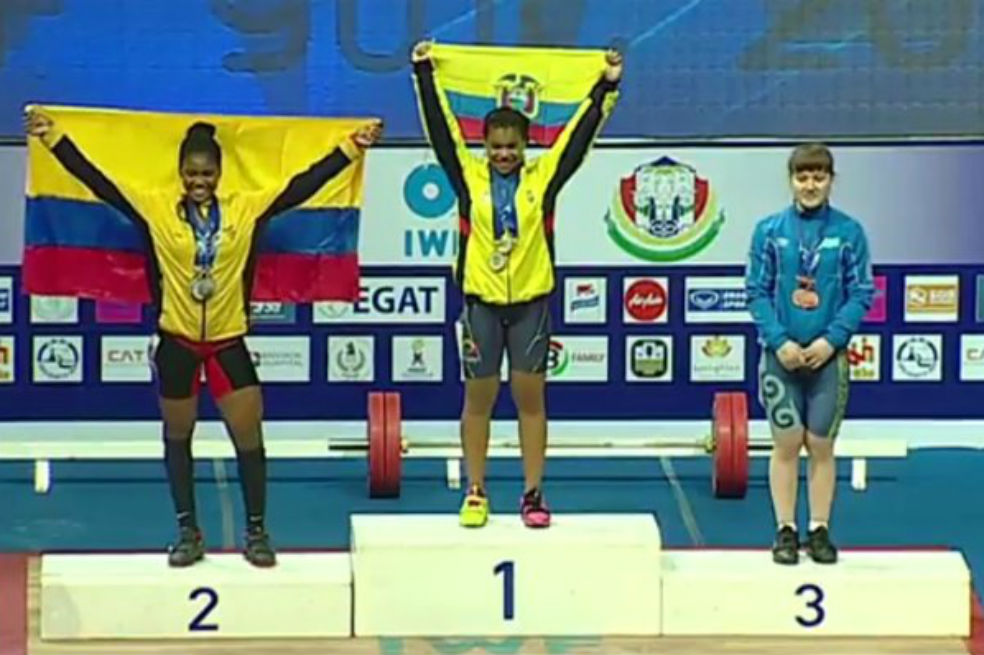 Valeria Rivas ganó tres medallas de plata para Colombia en el Mundial de Pesas Sub 17