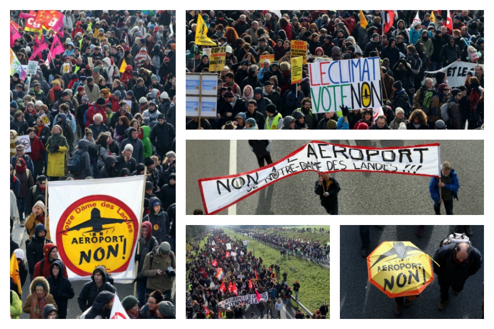 Así fue la multitudinaria movilización en Francia contra obras de aeropuerto en zona ecológica