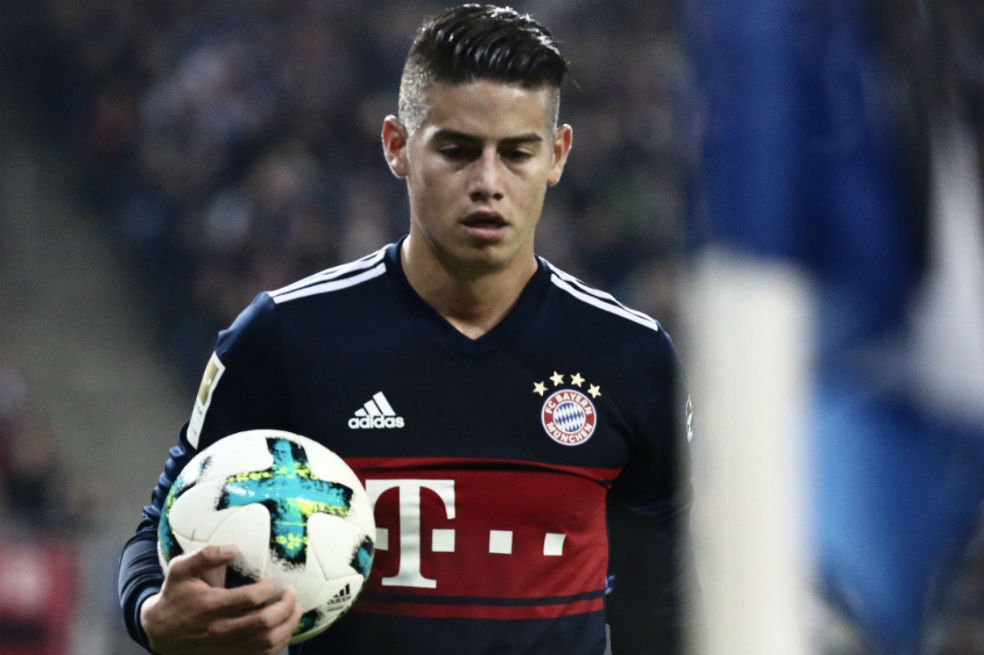 Con James el primer tiempo, el Bayern se impuso frente al Hamburgo