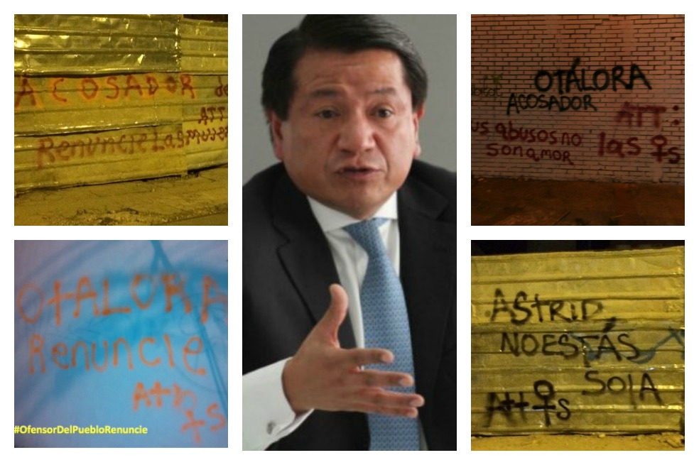 Protesta ‘grafitera’ por escándalo sexual de Jorge Armando Otálora