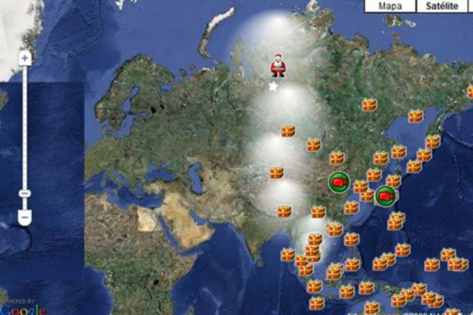 La ruta de papa Noel en NORAD
