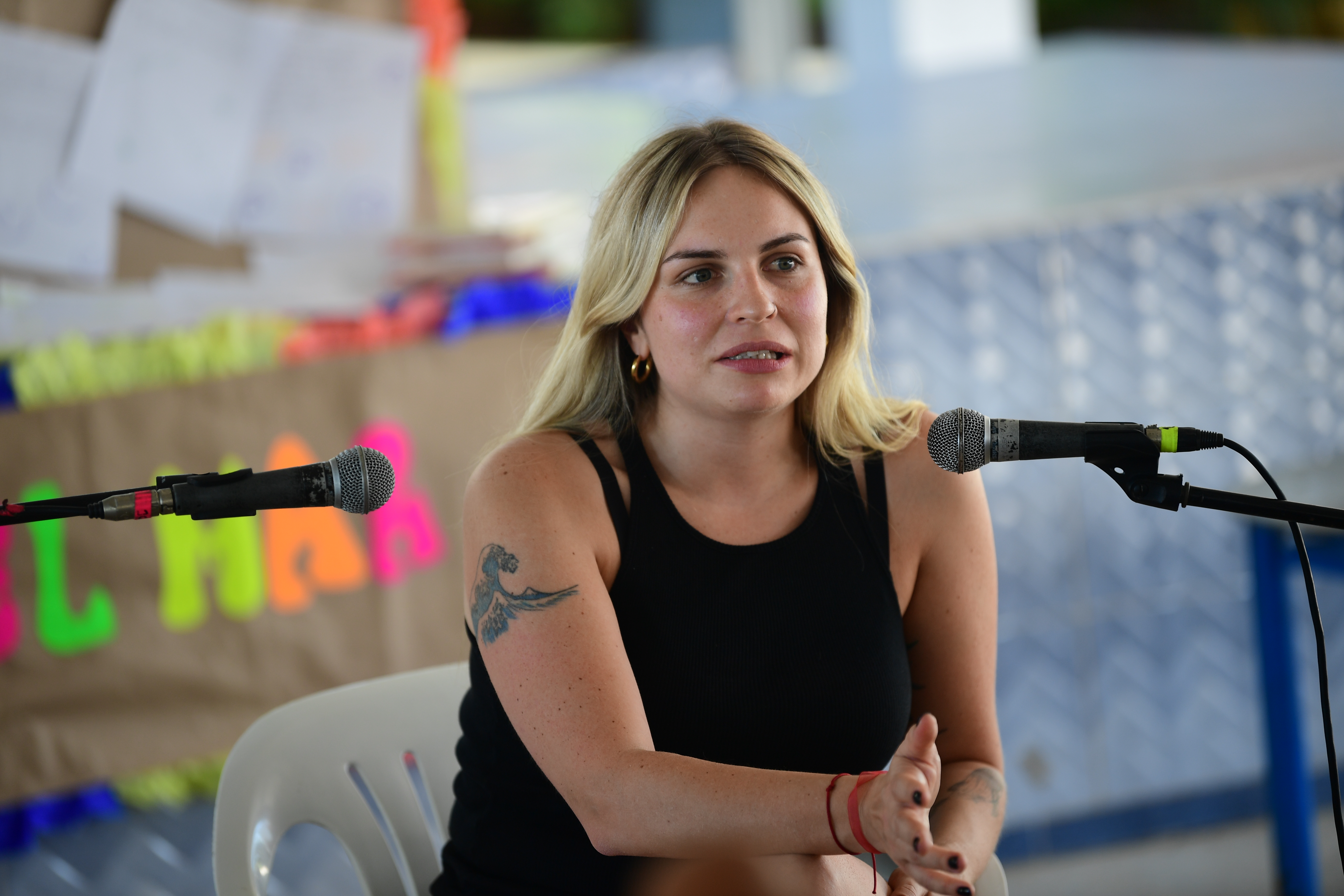 Escritora colombiana que reside en Buenos Aires desde el año 2012 y que se encuentra en el barrio el Pozón.