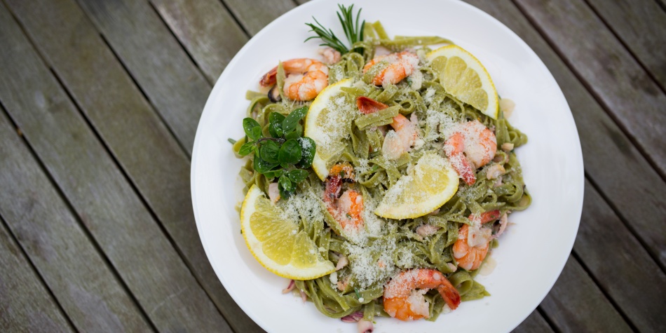 Receta del día: Fettuccine con camarones