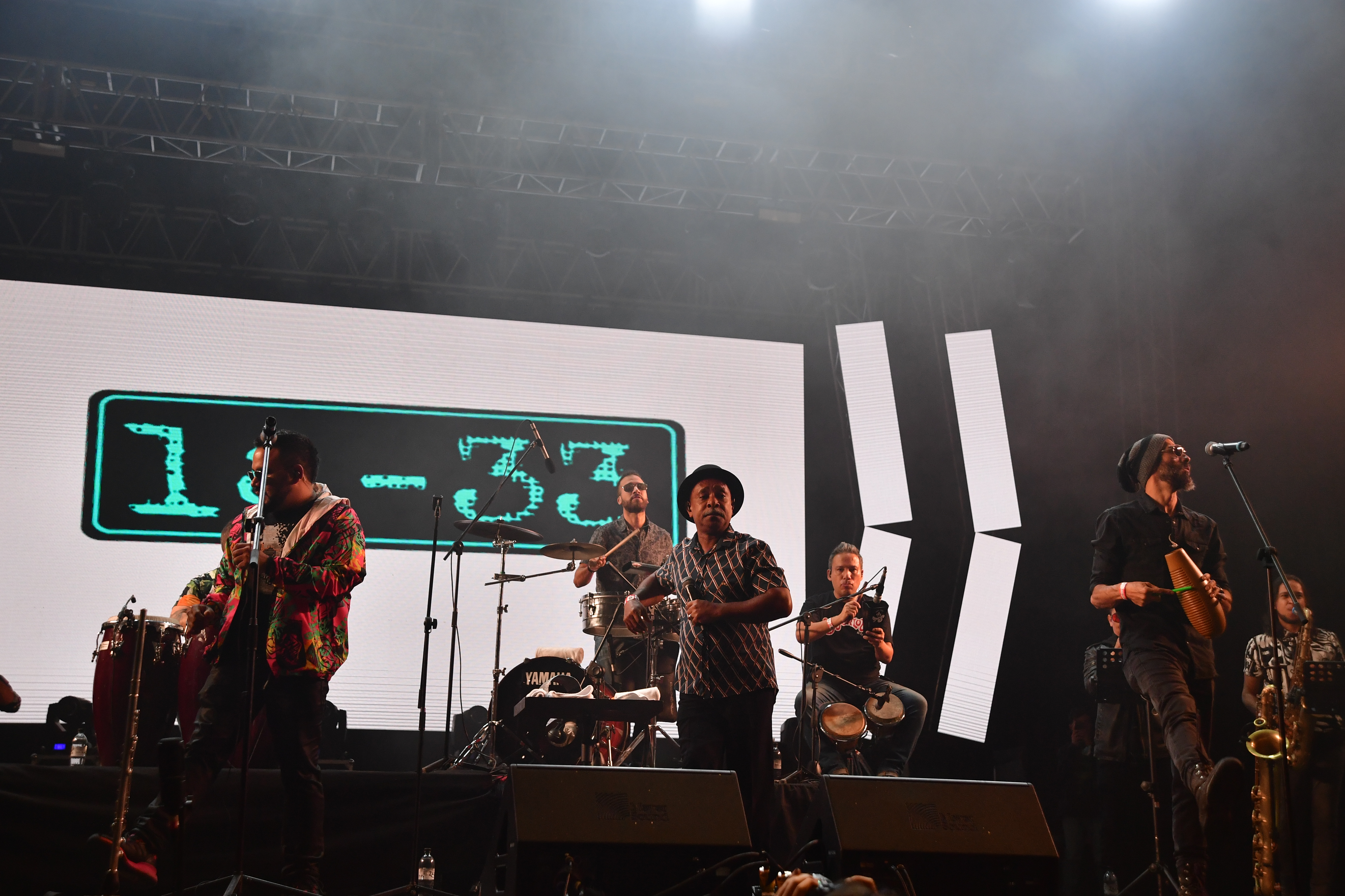 Orquesta colombiana de salsa, en el concierto Pre-Jamming 2021 que se realiza en el Centro de Eventos de la Autopista Norte.