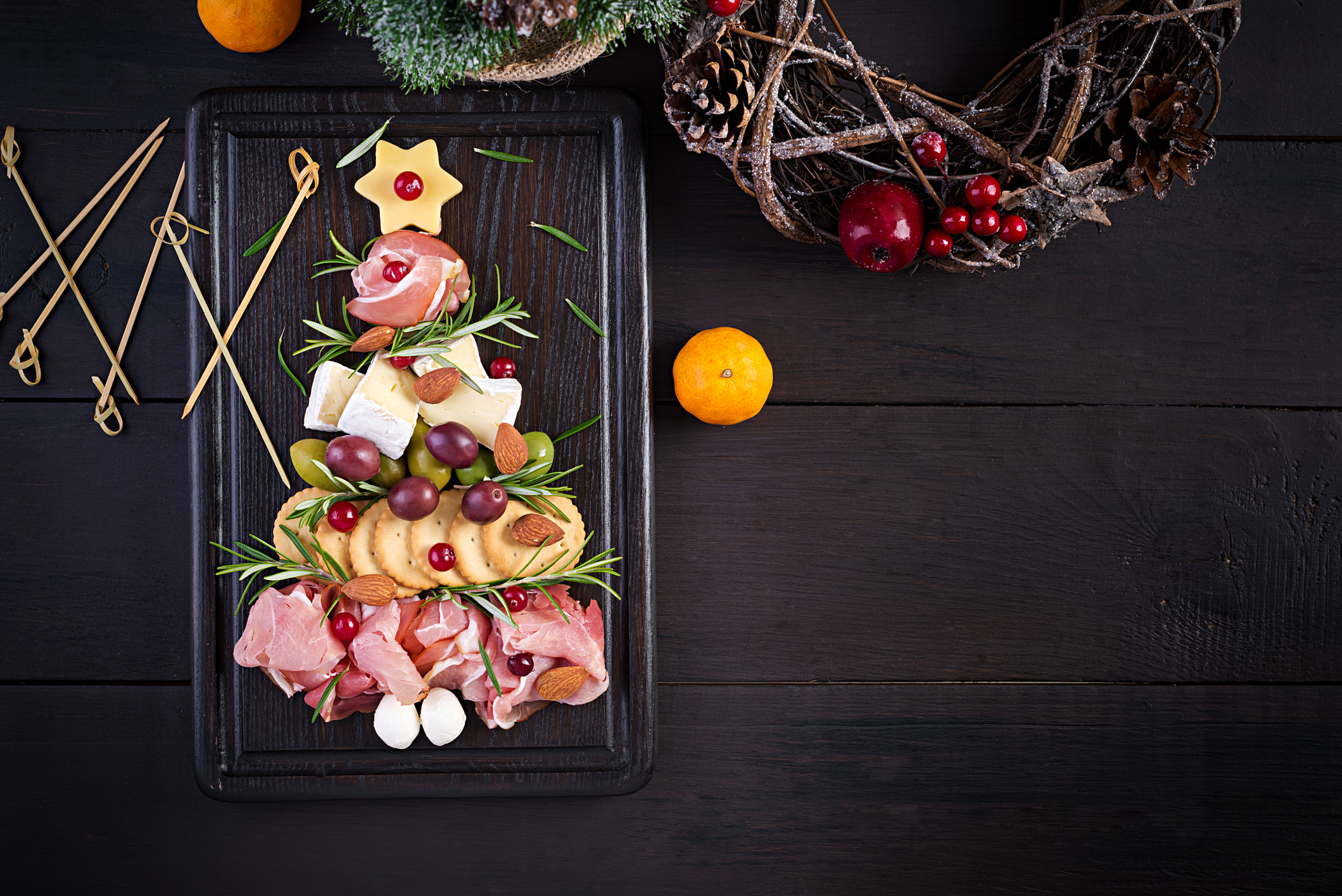Receta: arbolito de charcutería para celebrar Año Nuevo