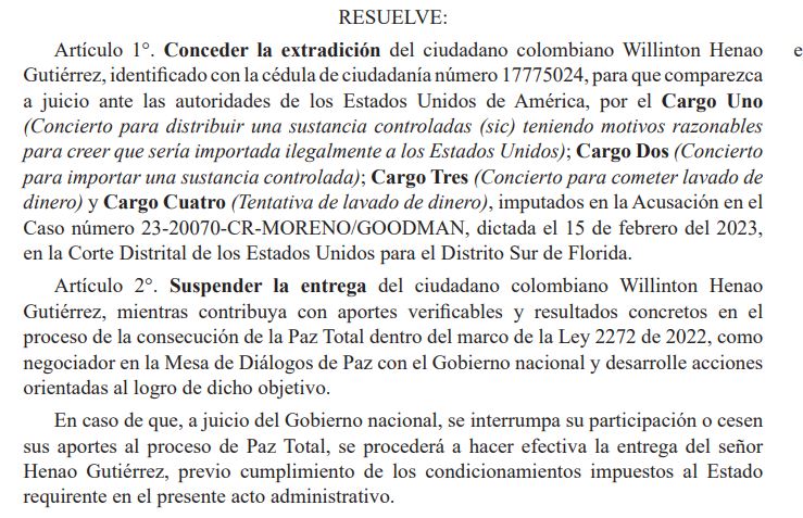 Extradición Mocho Olmedo