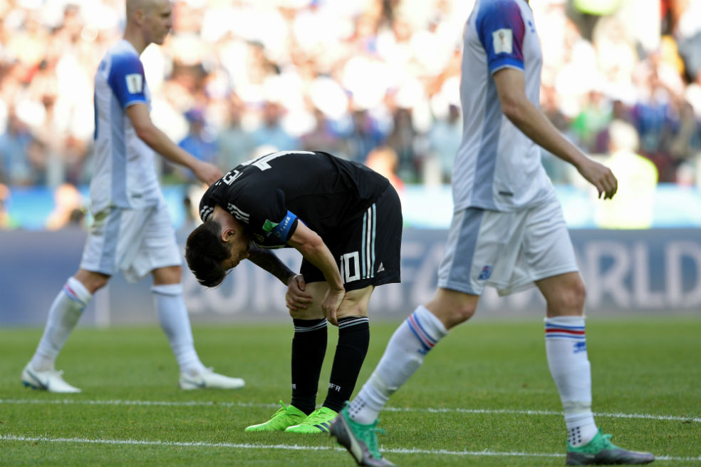 La defensa islandesa frenó a Argentina en su debut en Rusia 2018