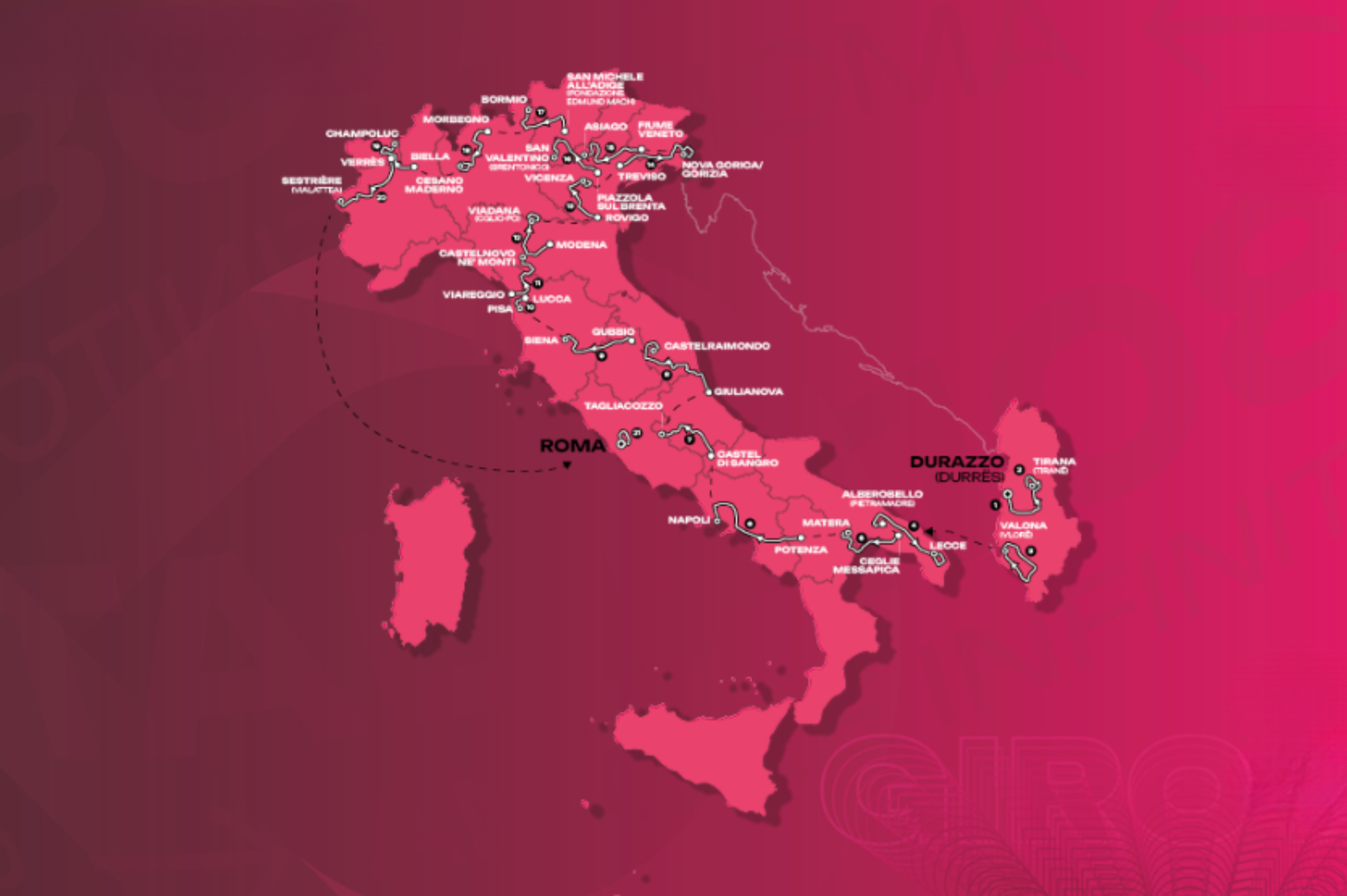 Recorrido Giro de Italia 2025: así serán todas las etapas; perfiles y altimetrías