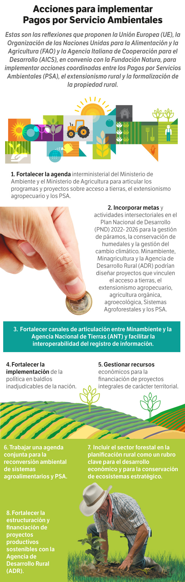 Los PSA generan una contribución económica a los campesinos, pero hay que garantizar el acceso a las tierras y la productividad agropecuaria.