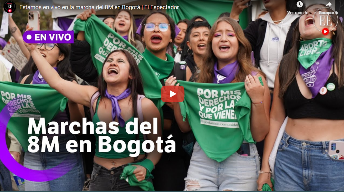 En vivo: así avanzan las marchas del 8M en Bogotá