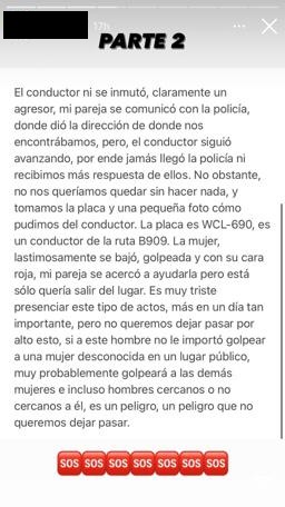 La denuncia fue hecha por una usuaria y la publicó en sus redes sociales.