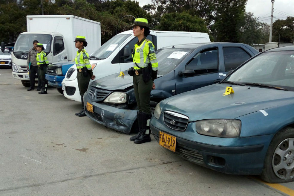 Algunos de los vehículos recuperados por las autoridades. /Policía de Tránsito