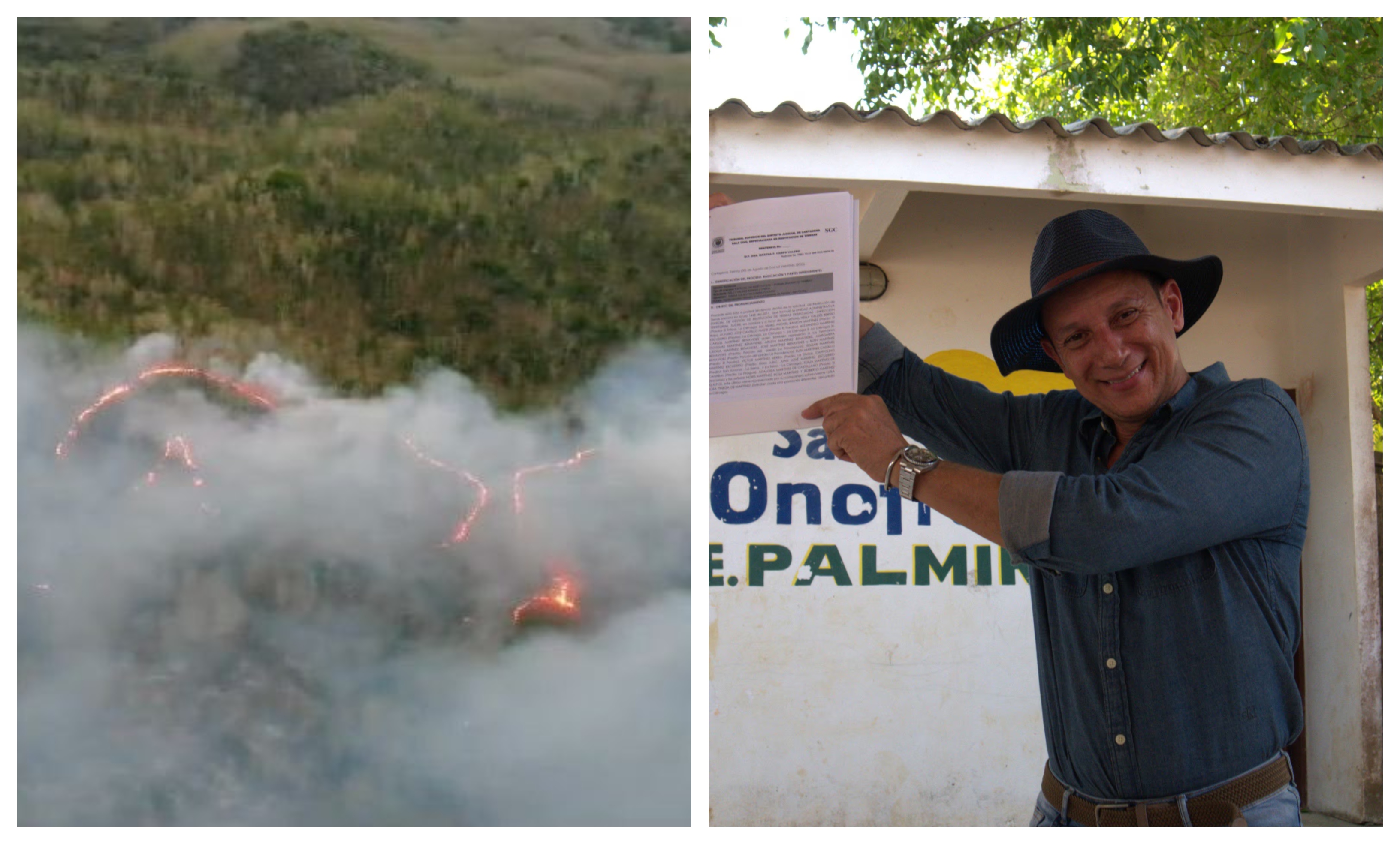 Incendio en San Onofre se originó en las fincas que devolvió Argos en restitución