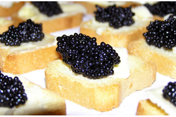 Caviar, la comida popular