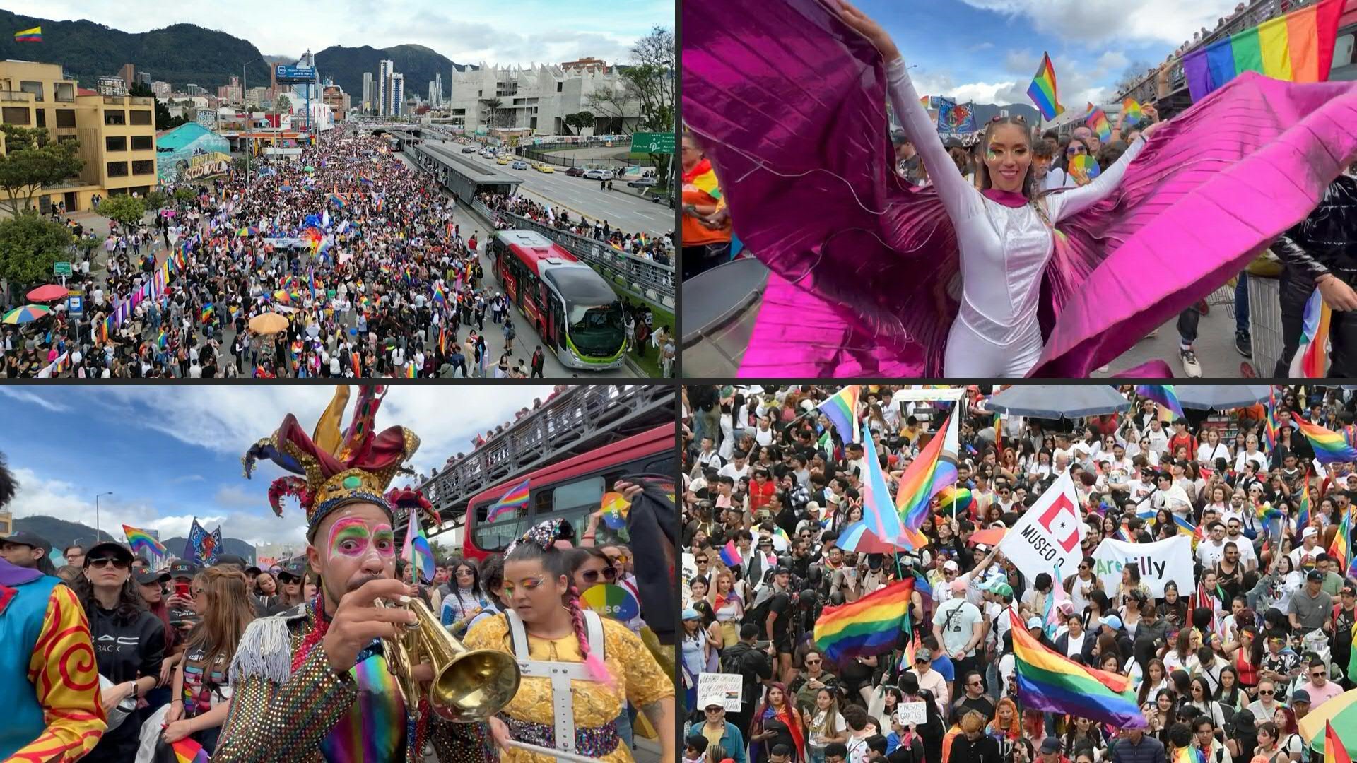 Más de 100.000 personas se sumaron a la Marcha del Orgullo LGBTIQ+ en Bogotá