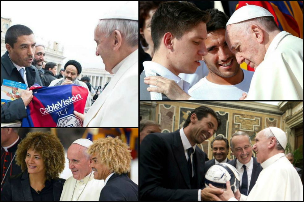 Nueve futbolistas que han conocido al papa Francisco