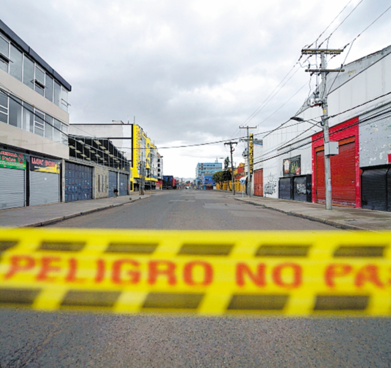 Fotografía de la cuarentena en Bogotá durante el 2020. 