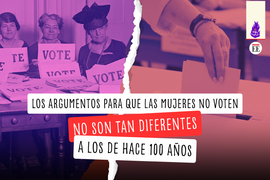 Discursos que cuestionan el sufragio femenino en Estados Unidos.