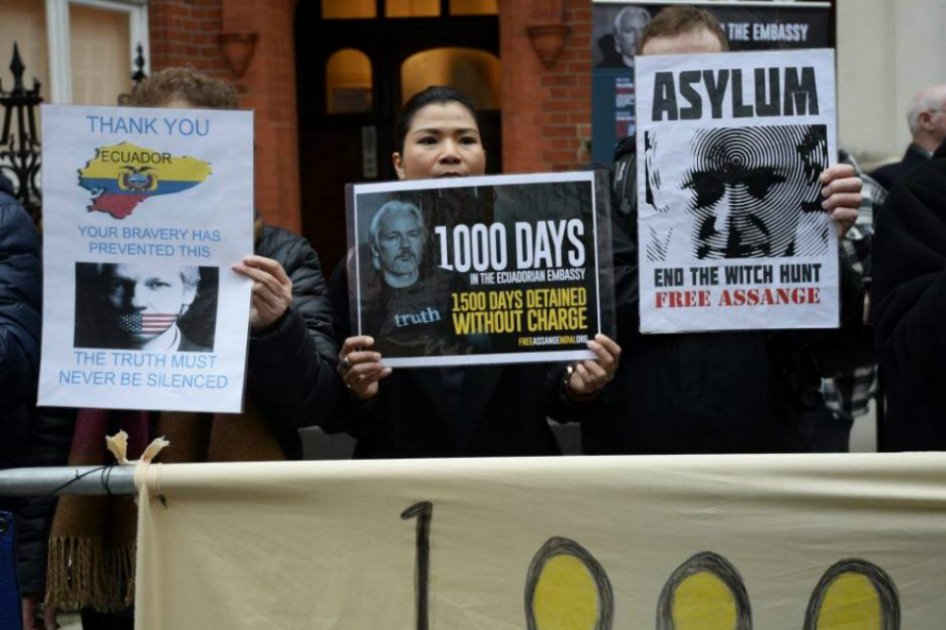 Julian Assange cumple mil días en la embajada de Ecuador